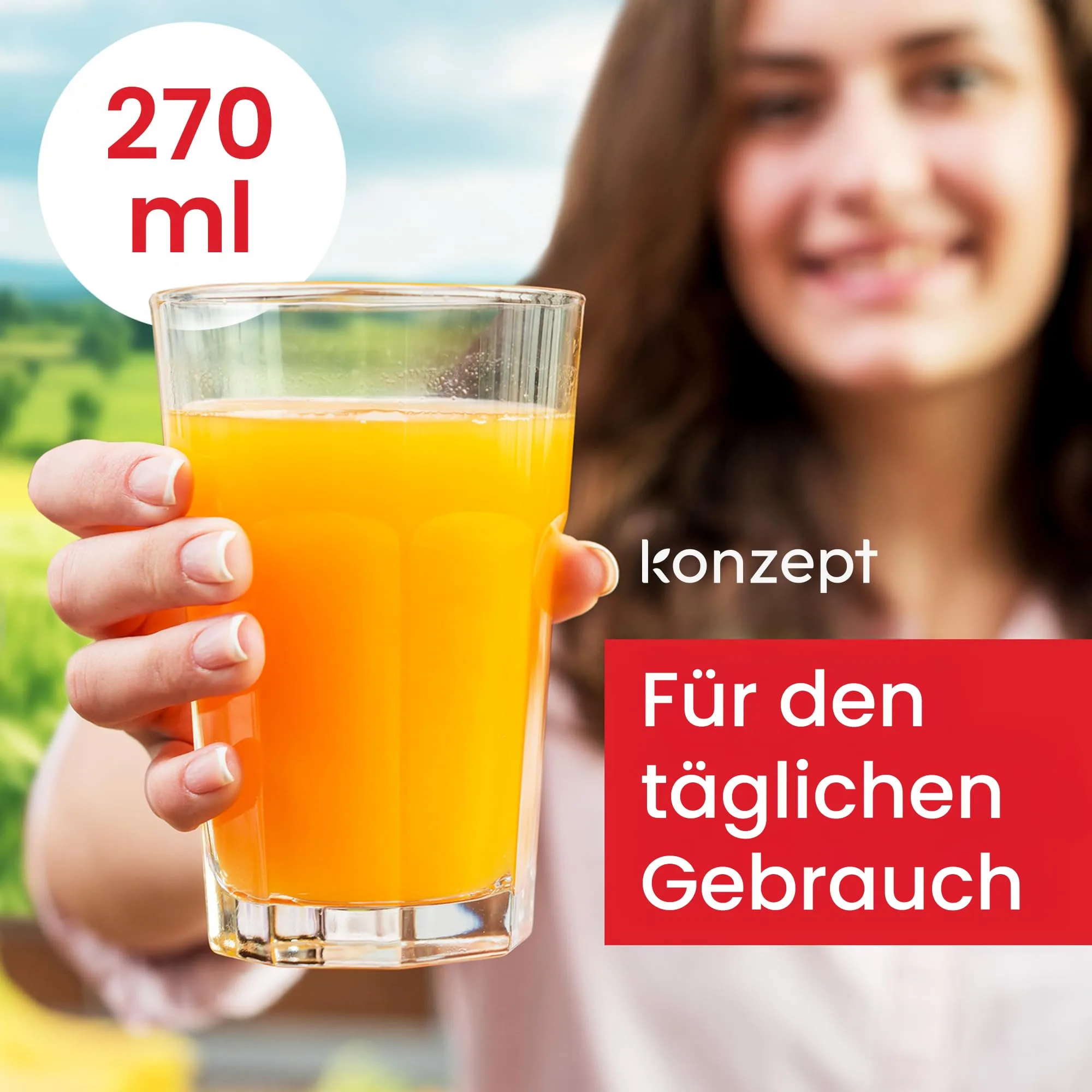 Hochwertige Gläser Set, 270 ml, Trinkgläser kristallklar 6er Set