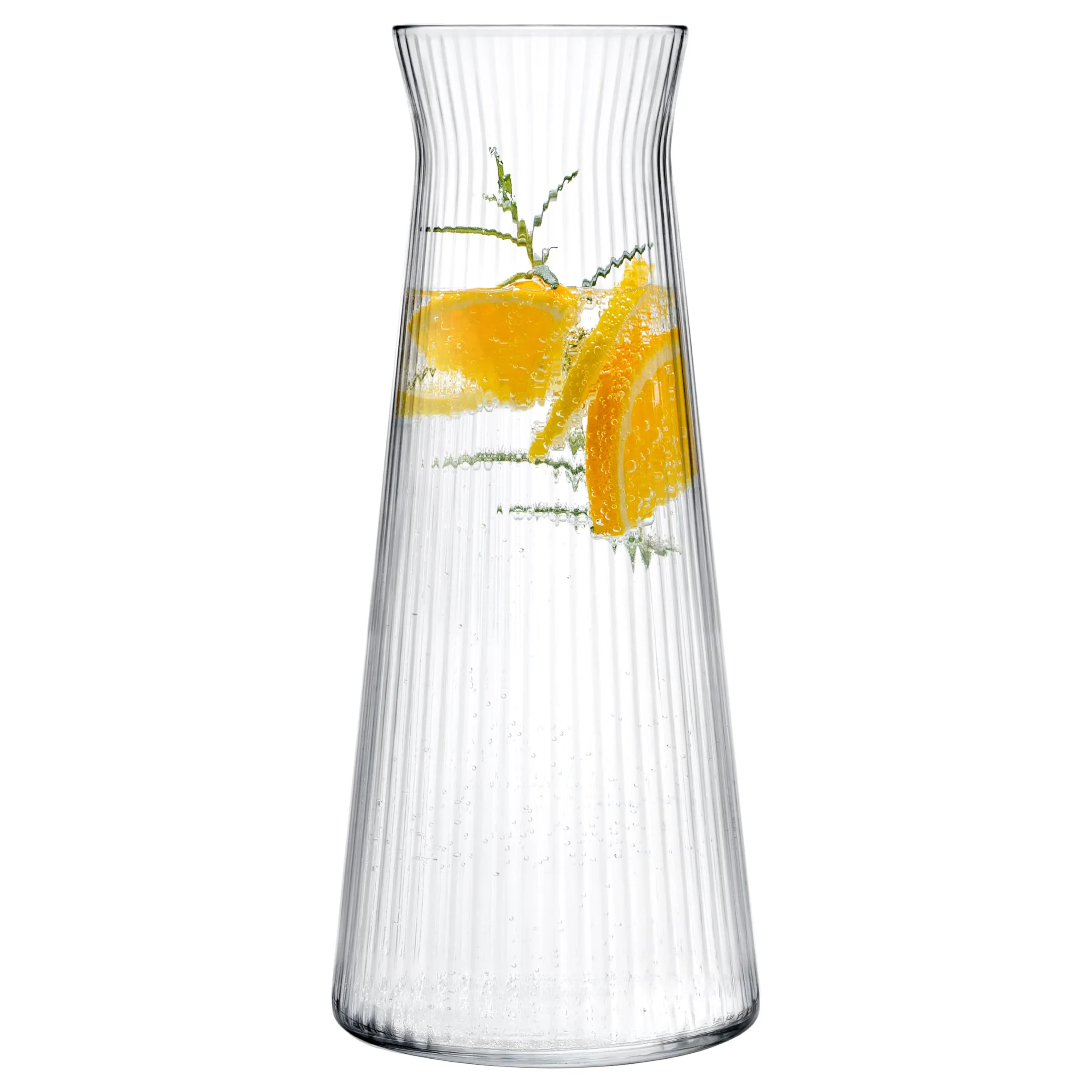 Wasserkaraffe 1 Liter aus robustem, geriffeltem Glas 1 Stk. 1000 ml