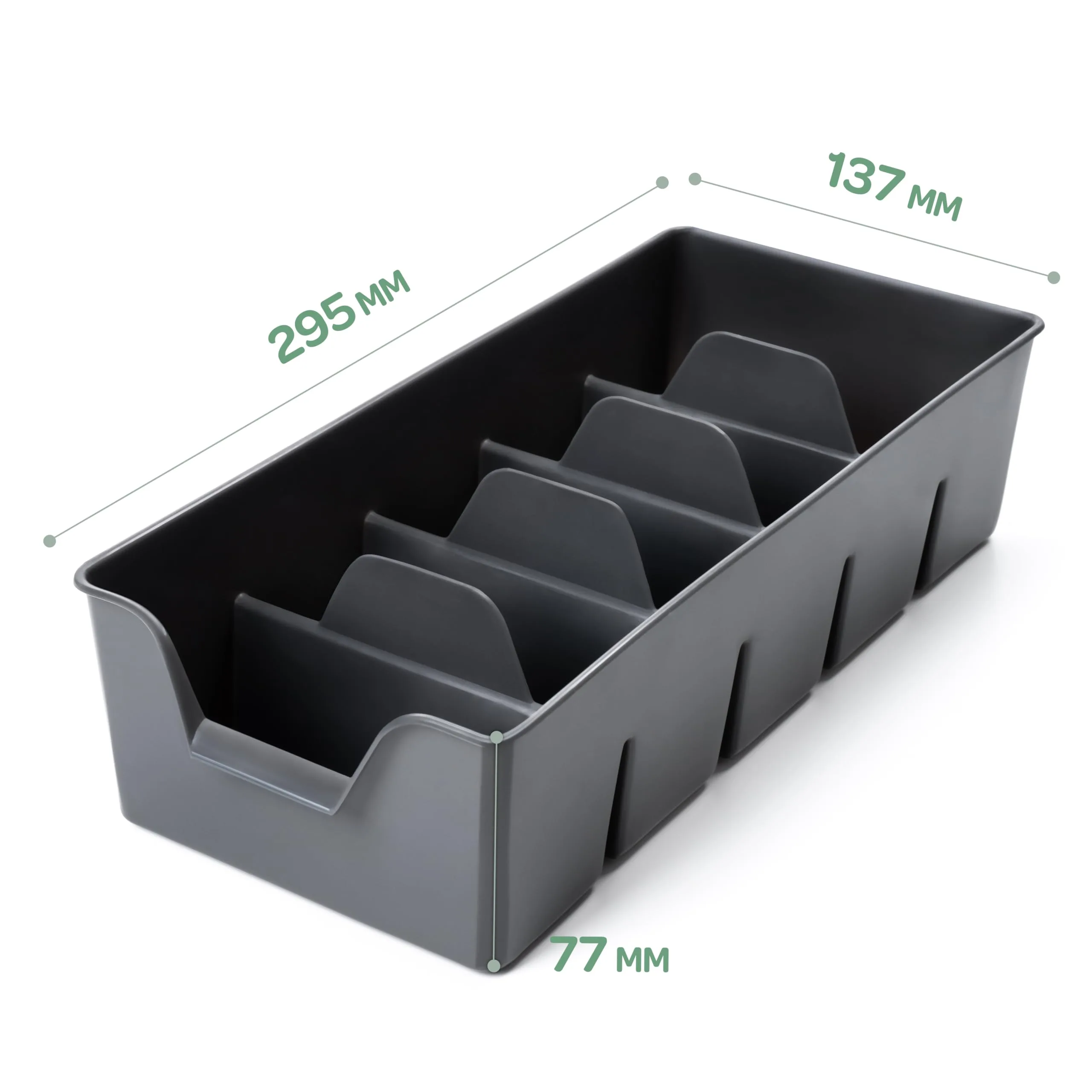 Gewürz Organizer für Schrank, Stapelbarer Gewürze Aufbewahrung, Gewürzbehälter aus Plastik, Gewürzorganiser Küche, Farben zur Wahl Grau 2er Set