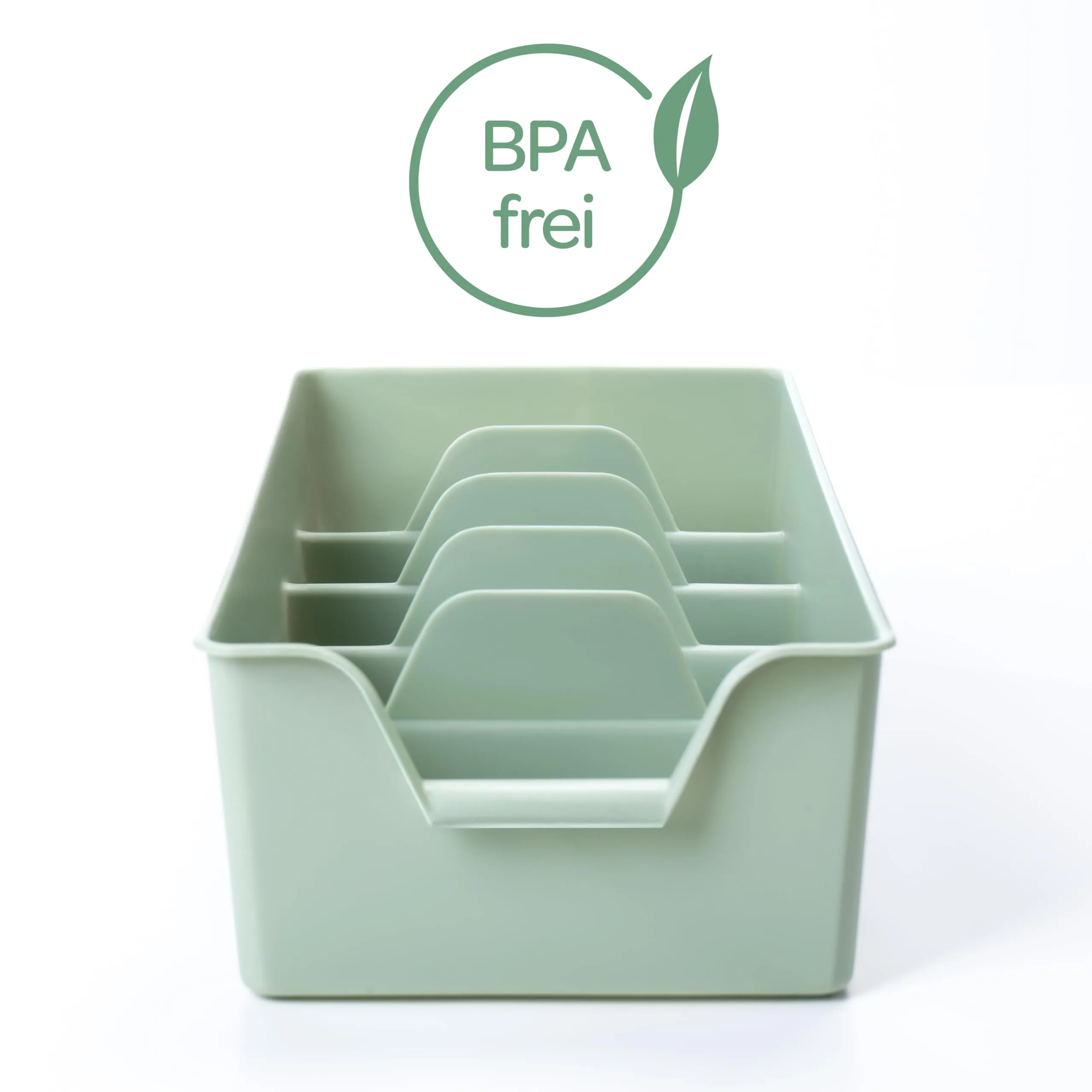 Gewürz Organizer für Schrank, Stapelbarer Gewürze Aufbewahrung, Gewürzbehälter aus Plastik, Gewürzorganiser Küche, Farben zur Wahl Grün 2er Set