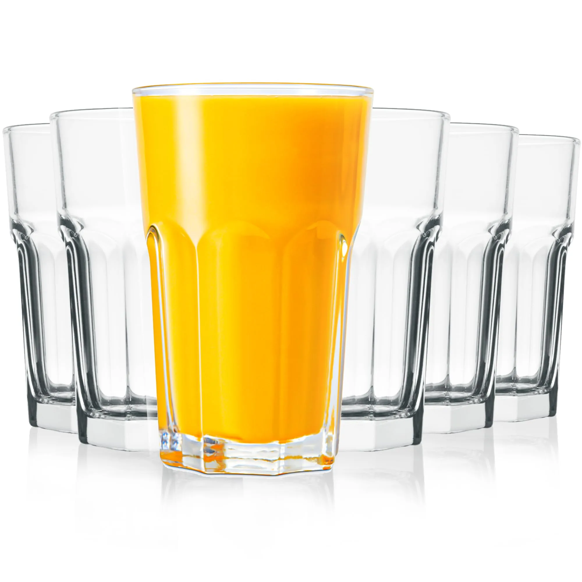 Hochwertige Gläser Set, 270 ml, Trinkgläser kristallklar 6er Set