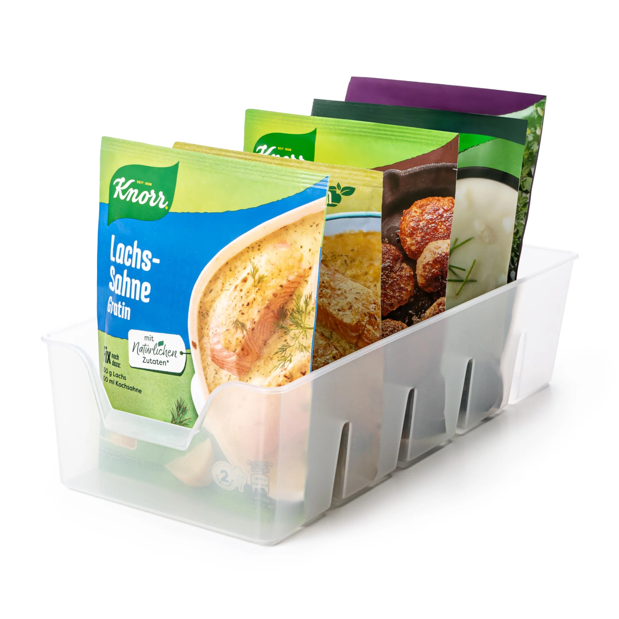 Gewürz Organizer für Schrank, Stapelbarer Gewürze Aufbewahrung, Gewürzbehälter aus Plastik, Gewürzorganiser Küche, Farben zur Wahl Transparent 2er Set